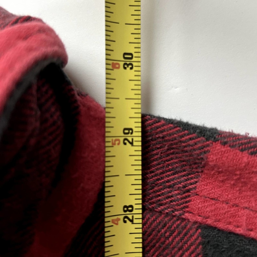 CE Schmidt Workwear Flannel Plaid Button Down Shirt M Red Black Buffalo Check - Picture 8 of 8